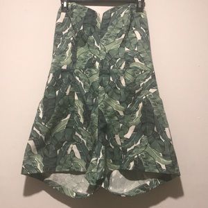 Leaf print romper